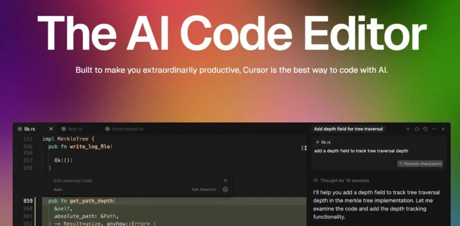 Editor de código con IA, llamado Cursor.