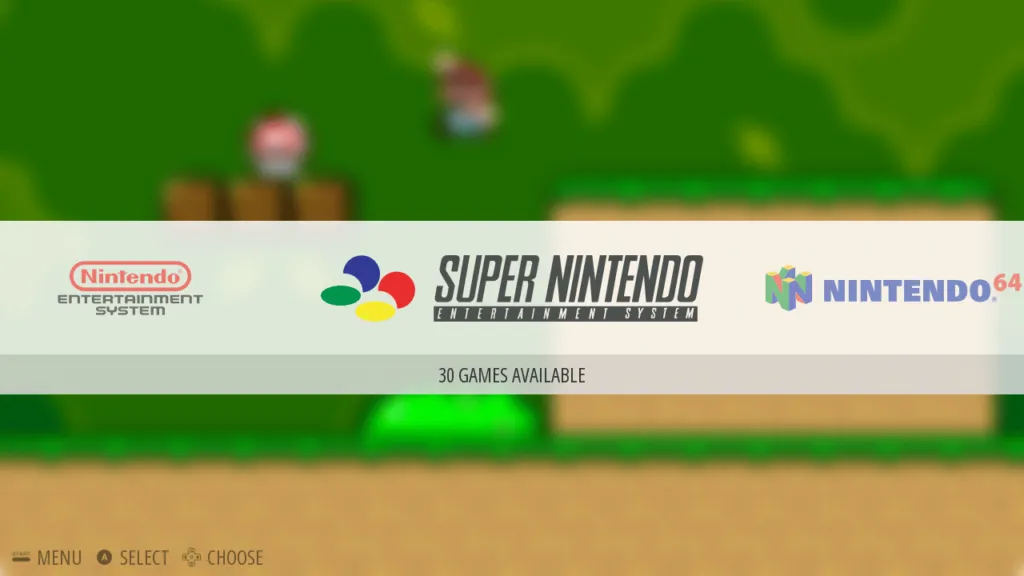 Interfaz del emulation station, una aplicación para linux donde puedes ejecutar roms de juegos antiguos.
