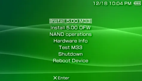 PSP Custom Firmware.