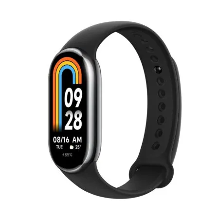 Xiaomi Smart Band 8 con pulsera negra.
