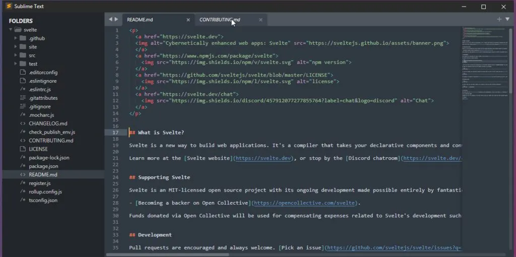 Sublime text un editor de código.